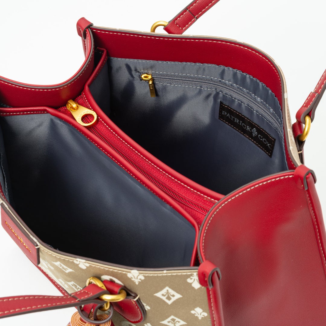 PATRICK COX クラシカルリリー 2WAYトート レッド