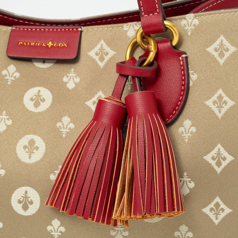 PATRICK COX クラシカルリリー 2WAYトート レッド