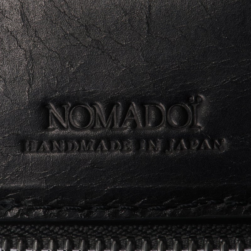 NOMADOI エレファントメッシュ ミドルラウンド折り財布 グレー