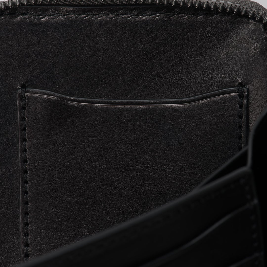 NOMADOI エレファントメッシュ ミドルラウンド折り財布 グレー
