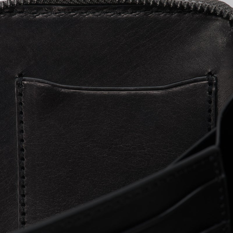 NOMADOI エレファントメッシュ ミドルラウンド折り財布 グレー