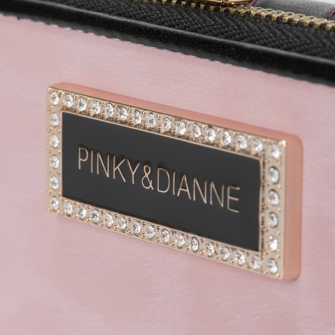 PINKY&DIANNE ソフトレオパード L字ファスナー折り財布 ピンク