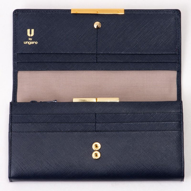 U by ungaro アイガー 口金長財布 ネイビー