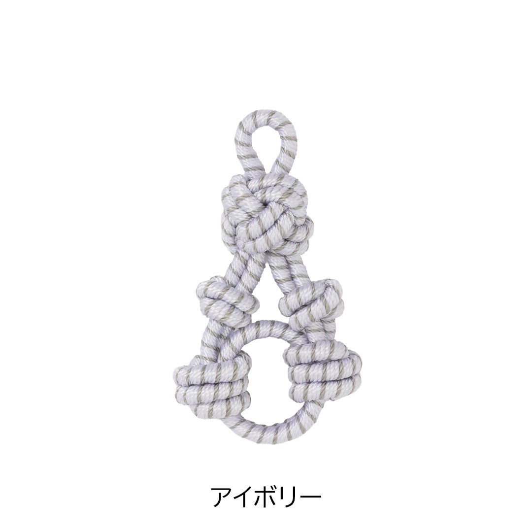 MANIUNO デッドストックファブリック スクエアミニトート(M) チャーム：アイボリー