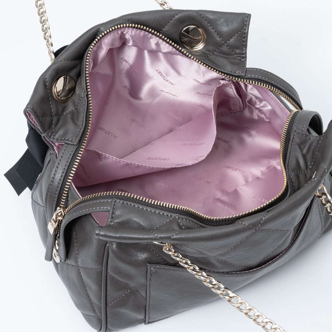 JILL STUART レディ ボストン グレー