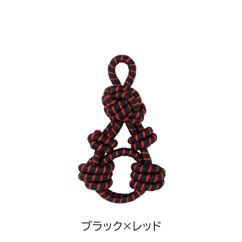 MANIUNO デッドストックファブリック スクエアミニトート(S) チャーム：ブラック×レッド