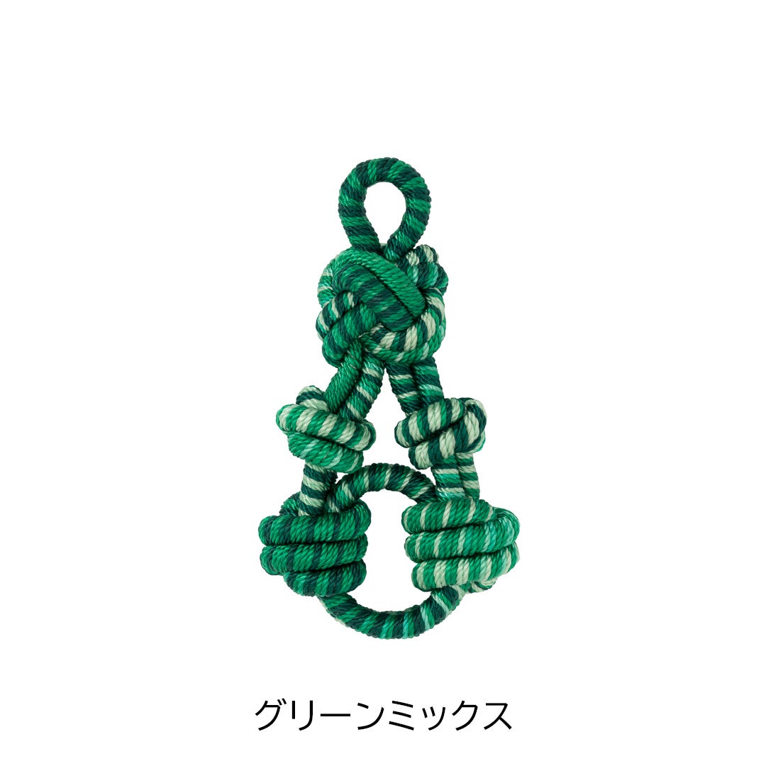 MANIUNO デッドストックファブリック スクエアミニトート(S) チャーム：グリーンミックス