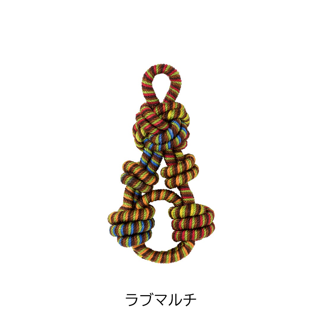MANIUNO デッドストックファブリック スクエアミニトート(S) チャーム：ラブマルチ