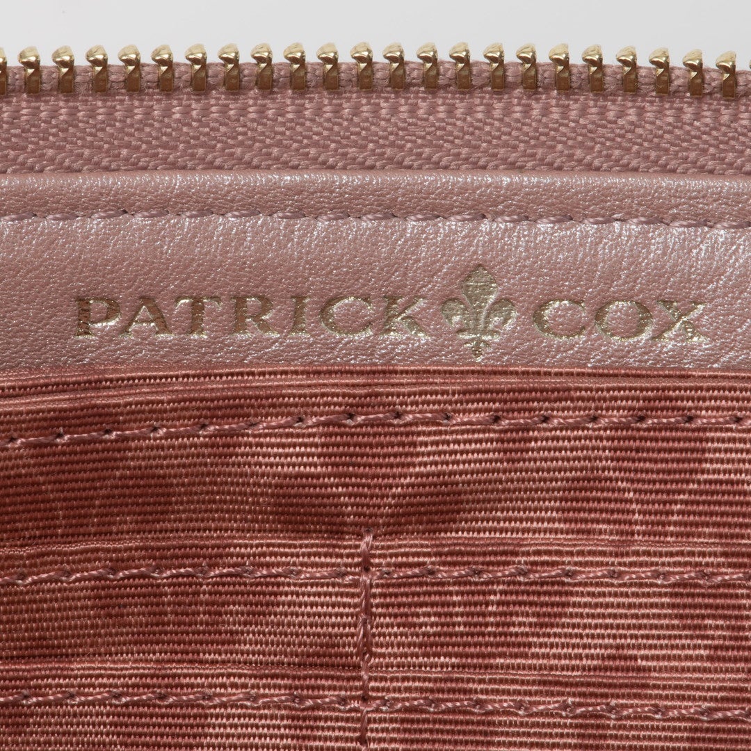 PATRICK COX ワッフル L字ファスナー長財布 ピンク