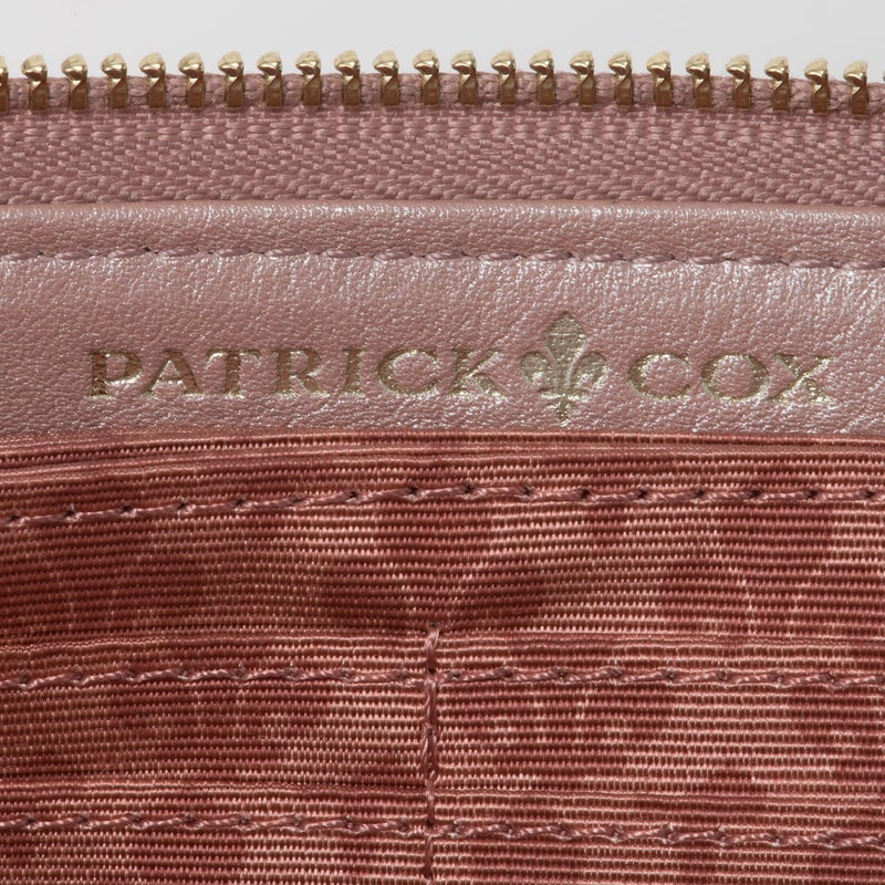 PATRICK COX ワッフル L字ファスナー長財布 ピンク