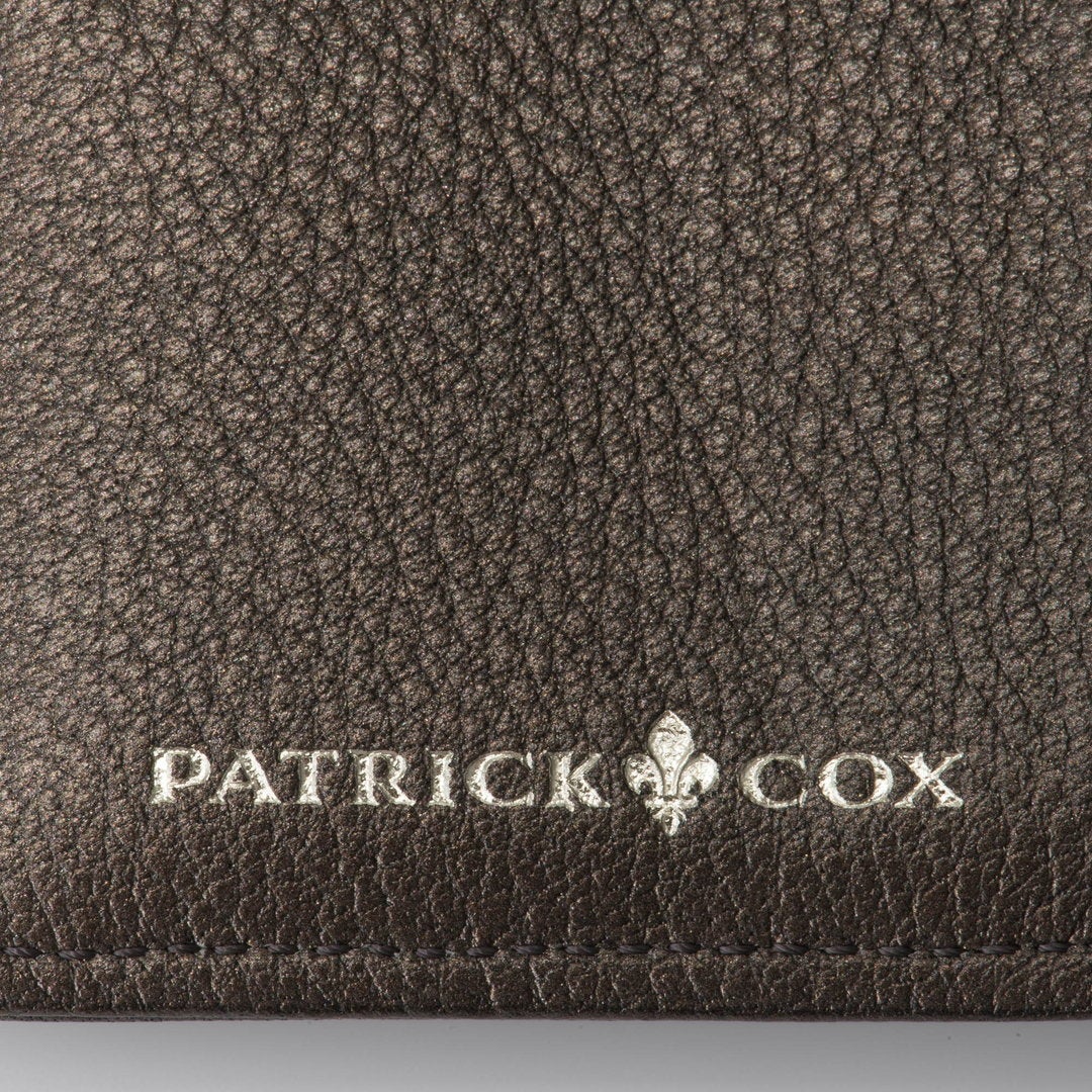 PATRICK COX ワッフル BOX折り財布 ガンメタリック