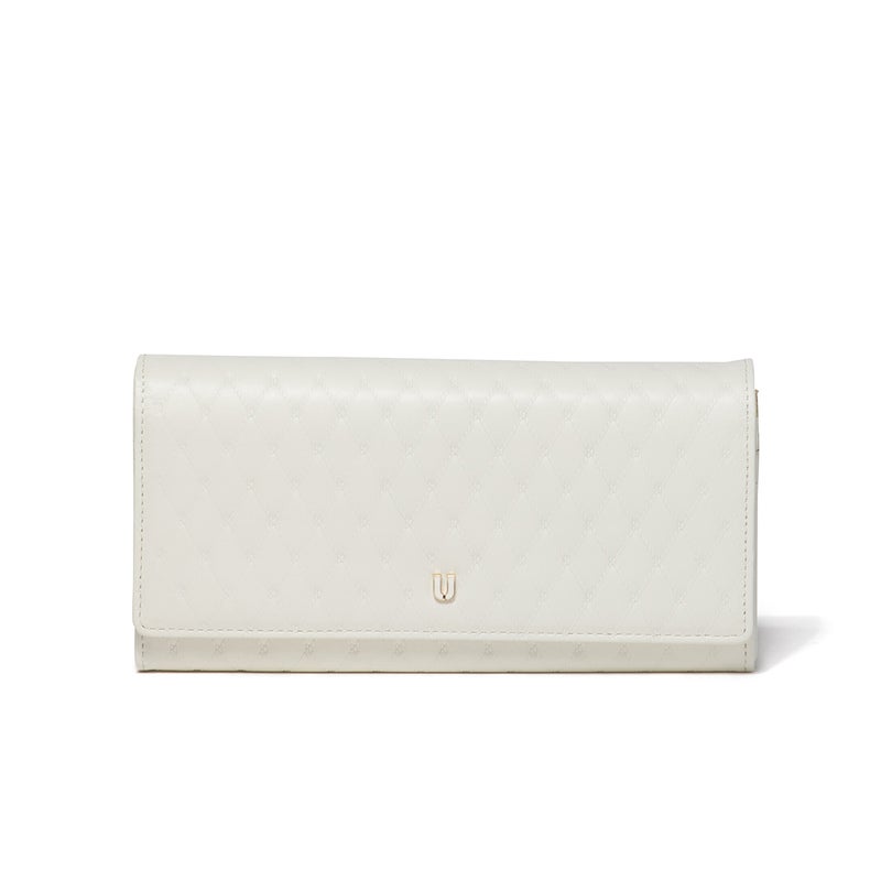 U by ungaro アルバ ダブルファスナー長財布 オフホワイト