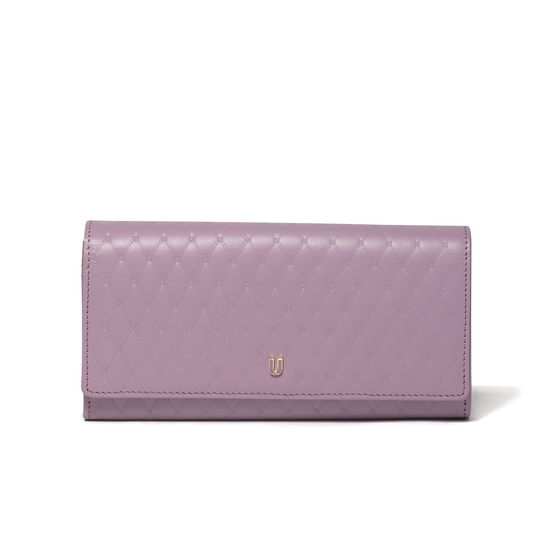 U by ungaro アルバ ダブルファスナー長財布 ラベンダー