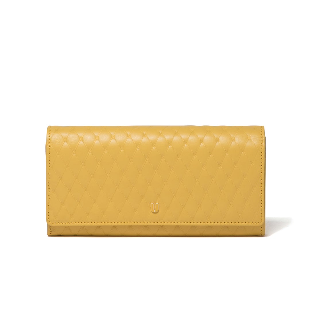 U by ungaro アルバ ダブルファスナー長財布 イエロー