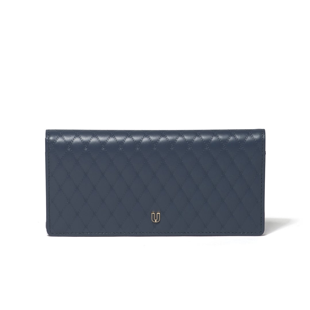 U by ungaro アルバ 二つ折り長財布 ディープブルー
