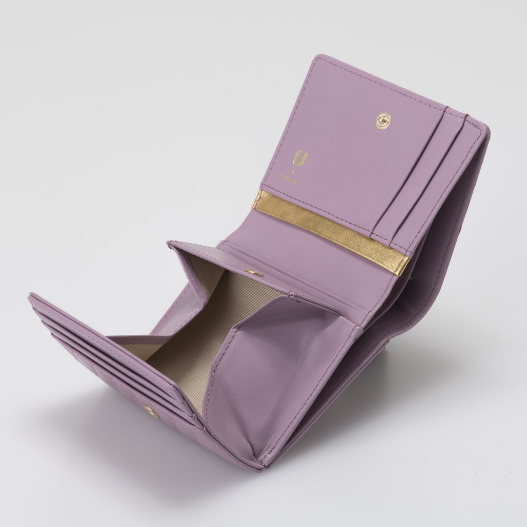 U by ungaro アルバ BOX折り財布 ラベンダー