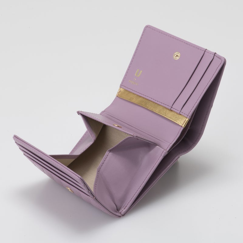 U by ungaro アルバ BOX折り財布 ラベンダー