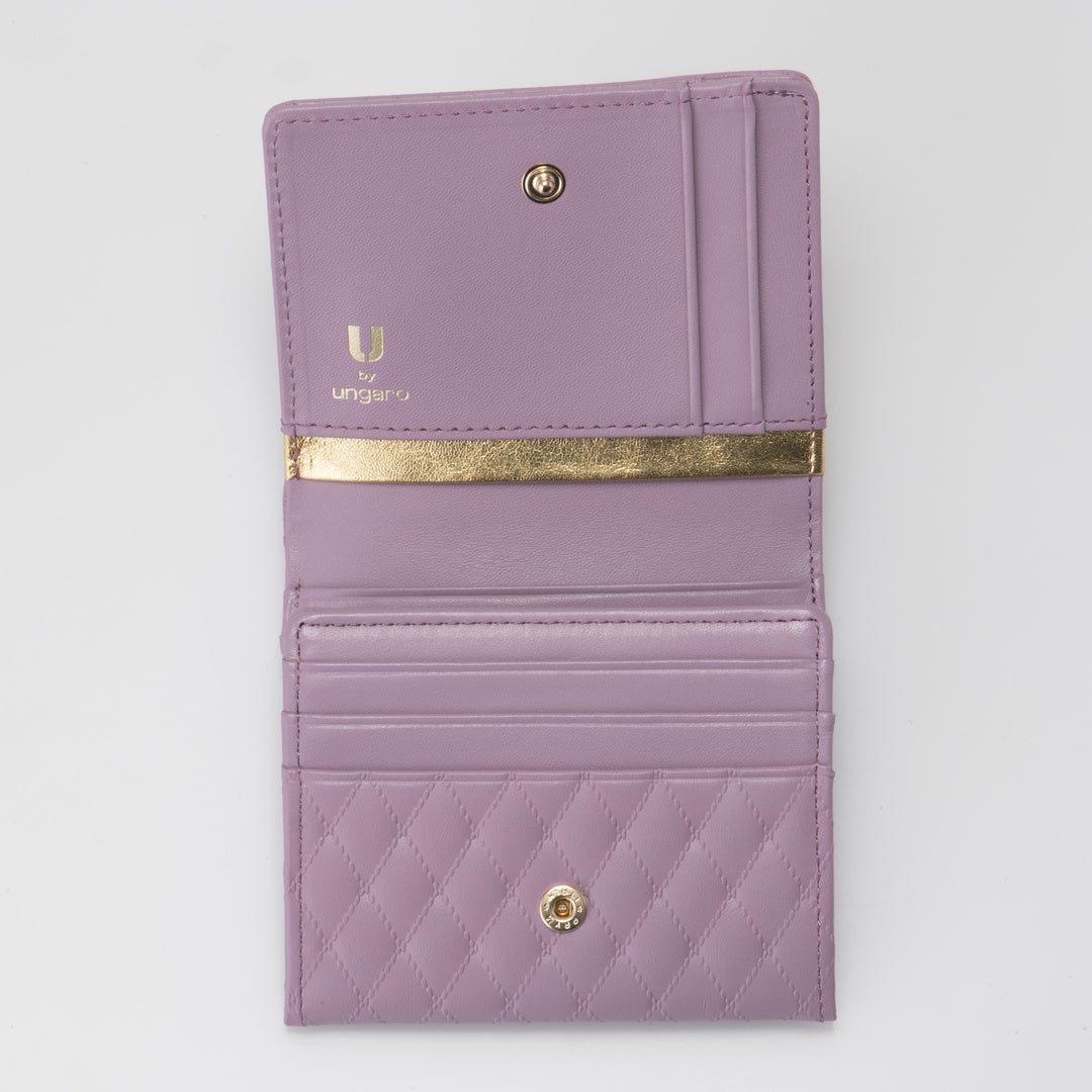 U by ungaro アルバ BOX折り財布 ラベンダー