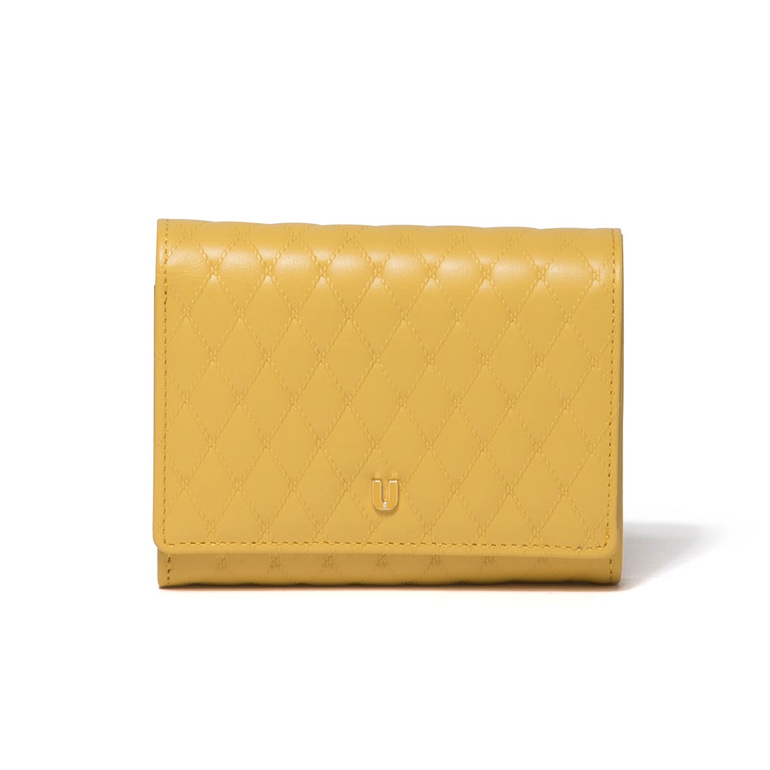 U by ungaro アルバ L字ファスナー折り財布 イエロー