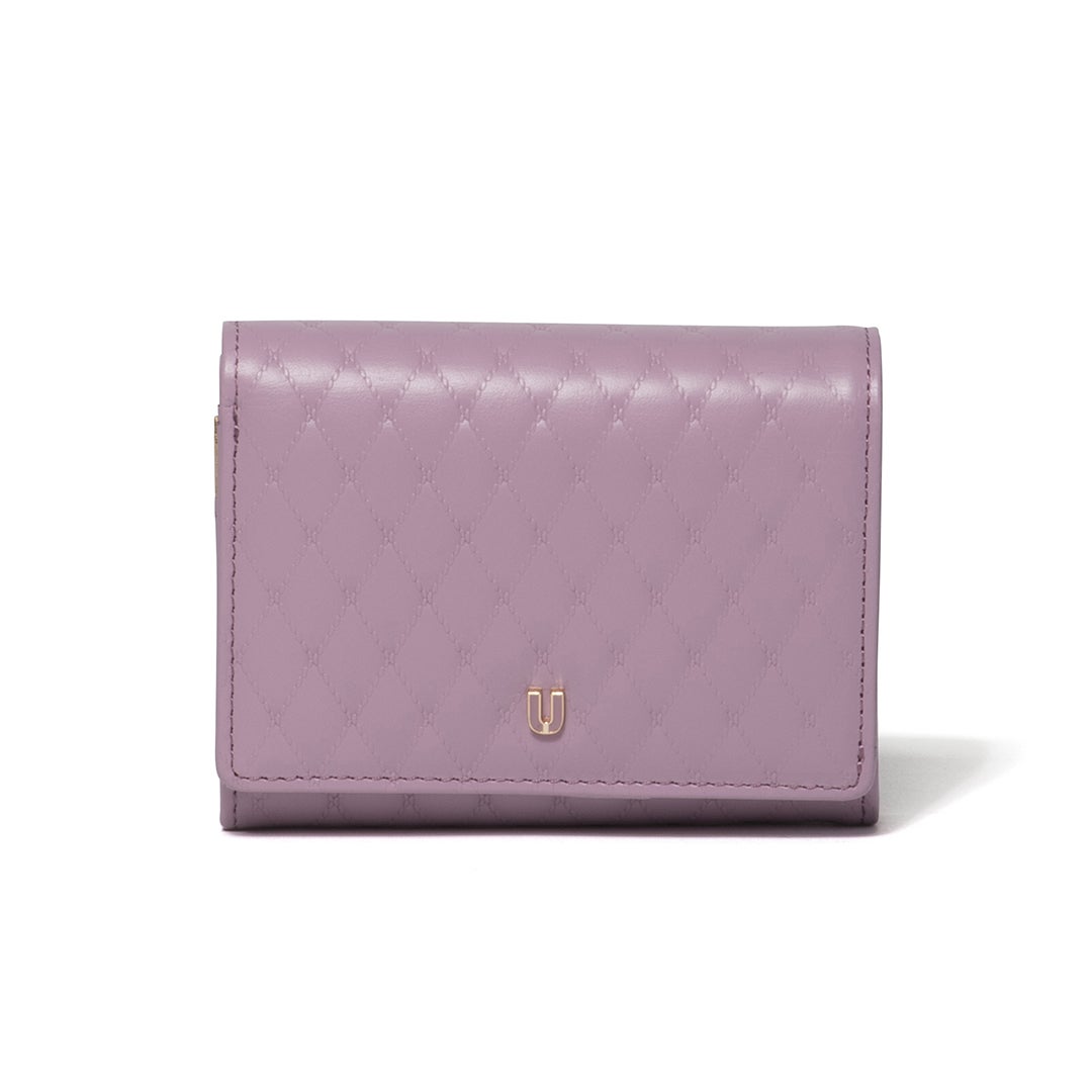 U by ungaro アルバ L字ファスナー折り財布 ラベンダー