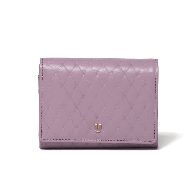 U by ungaro アルバ L字ファスナー折り財布 ラベンダー