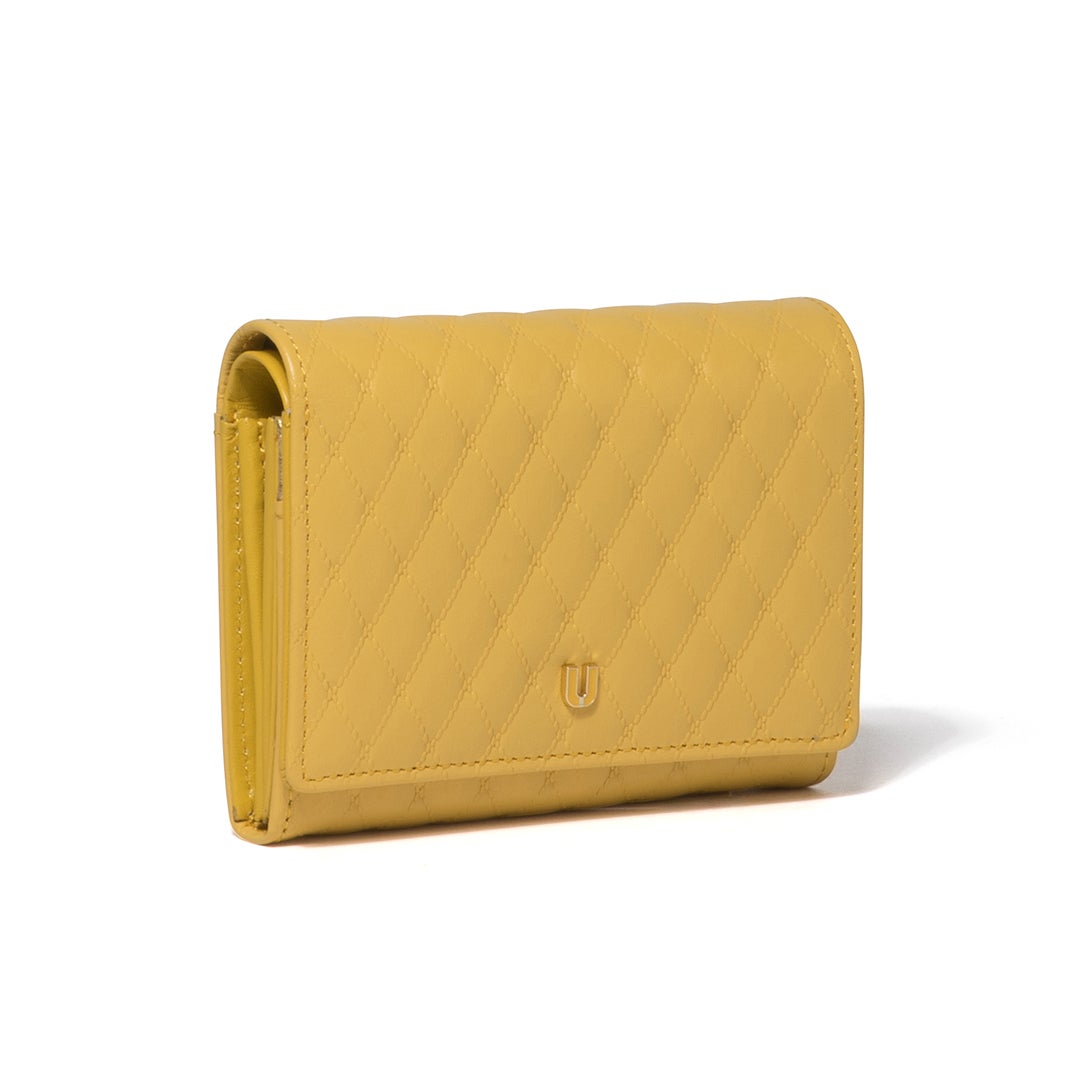 U by ungaro アルバ L字ファスナー折り財布 イエロー