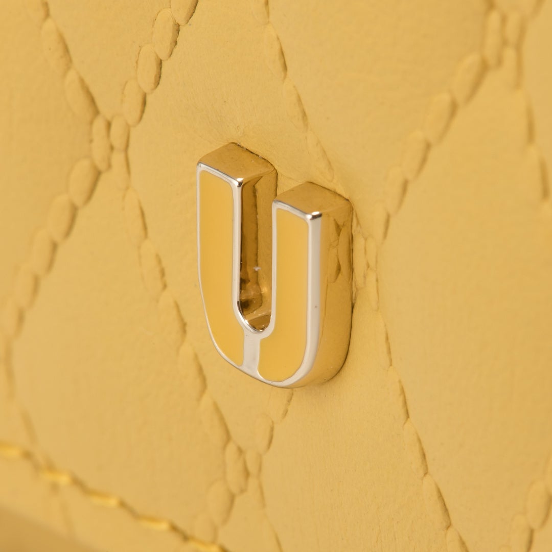 U by ungaro アルバ L字ファスナー折り財布 イエロー