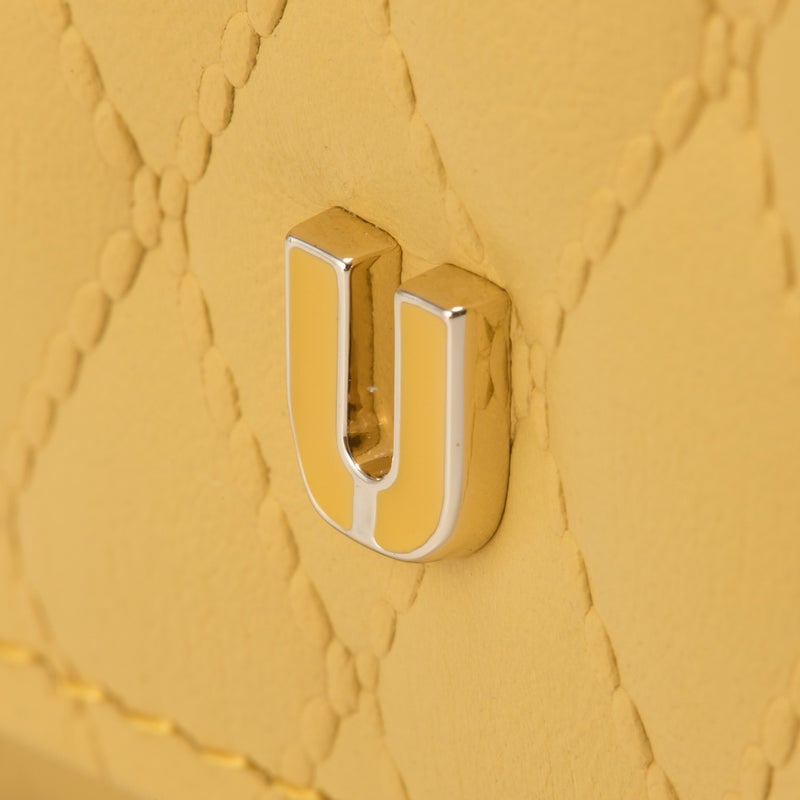 U by ungaro アルバ L字ファスナー折り財布 イエロー